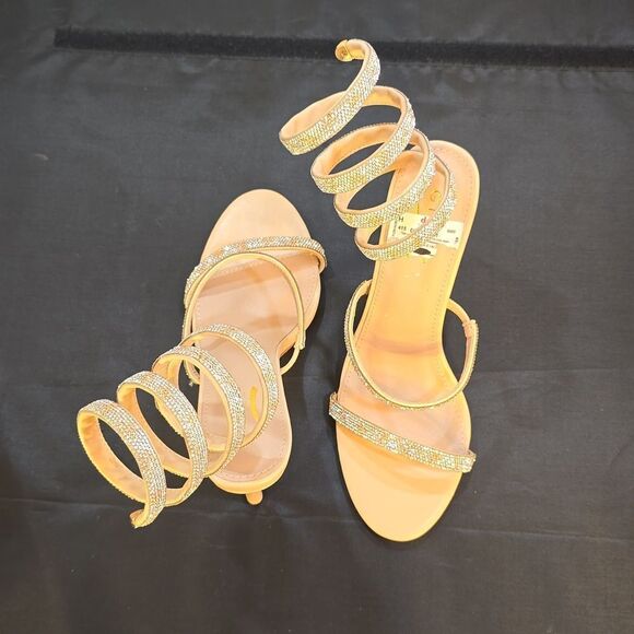 BRAND NEW GLAZE WOMEN’S RHINESTONE EMBELLISHMENTS SANDAL - Picture 8 of 15